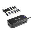 Tooq Cargador Universal para Portatil 90W - USB - 12 Adaptadores - Voltaje 15-24V