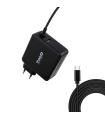 Tooq Cargador Universal para Portatil 65W USB-C - Compatible con PD - Cable de 1.80m