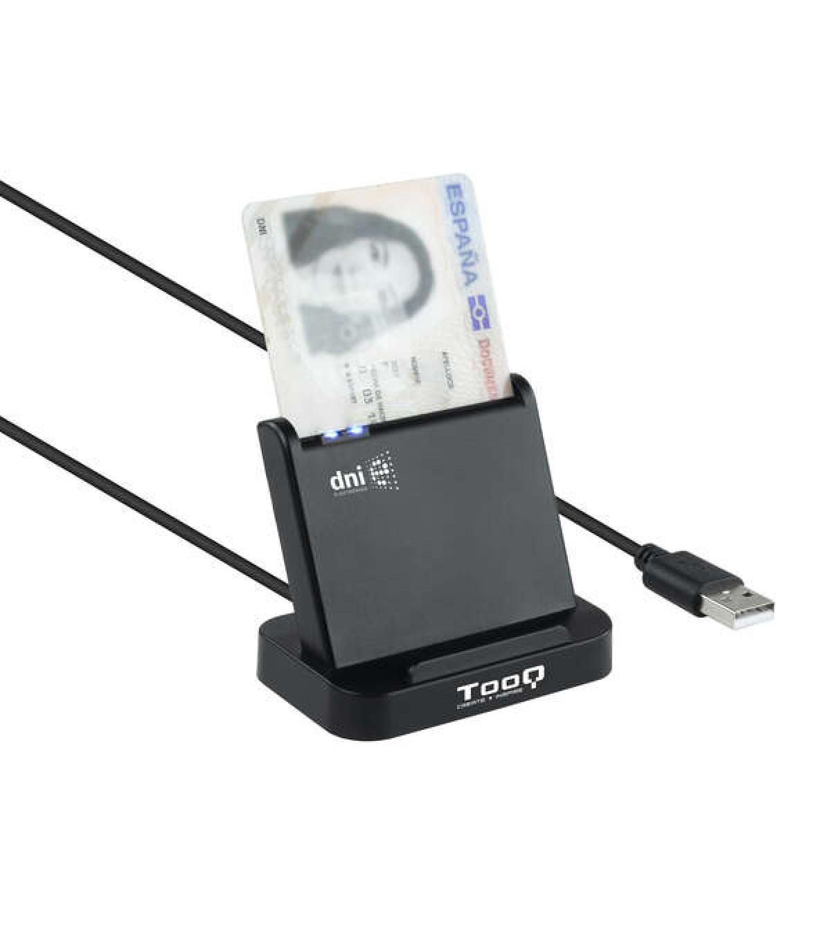 Tooq Lector de Tarjetas Inteligentes DNIe VISION USB 2.0 - Color Negro