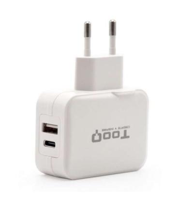 Tooq Cargador de Pared USB 2.0, USB-C - Color Blanco