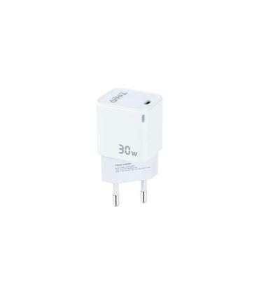 Tooq Cargador de Pared GaN USB-C/PD 30W - Color Blanco