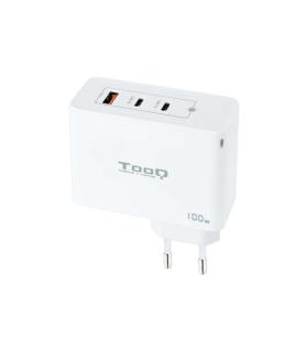 Tooq Cargador de Pared Gan 2xUSB-C/PD + USB-A/QC 100W