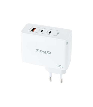 Tooq Cargador de Pared Gan 2xUSB-C/PD + USB-A/QC 100W