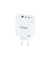 Tooq Cargador de Pared GaN 2 USB-C/PD + USB-A/QC 65W - Color Blanco