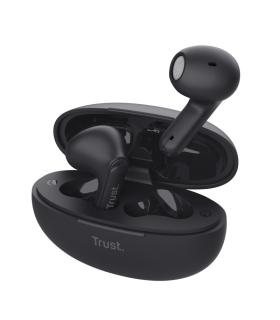 Trust Auriculares Inalambricos Yavi - Inalambricos, Bluetooth - ENC - Color Negro