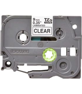 Brother TZe121 Cinta Laminada Original de Etiquetas - Texto negro sobre fondo transparente - Ancho 9mm x 8 metros