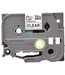 Brother TZe151 Cinta Laminada Original de Etiquetas - Texto negro sobre fondo transparente - Ancho 24mm x 8 metros