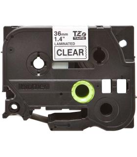 Brother TZe161 Cinta Laminada Original de Etiquetas - Texto negro sobre fondo transparente - Ancho 36mm x 8 metros