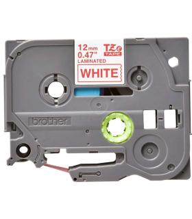 Brother TZe232 Cinta Laminada Original de Etiquetas - Texto rojo sobre fondo blanco - Ancho 12mm x 8 metros