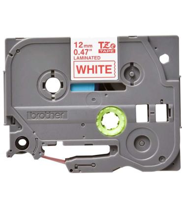 Brother TZe232 Cinta Laminada Original de Etiquetas - Texto rojo sobre fondo blanco - Ancho 12mm x 8 metros