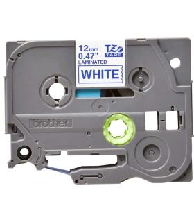 Brother TZe233 Cinta Laminada Original de Etiquetas - Texto azul sobre fondo blanco - Ancho 12mm x 8 metros