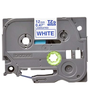 Brother TZe233 Cinta Laminada Original de Etiquetas - Texto azul sobre fondo blanco - Ancho 12mm x 8 metros