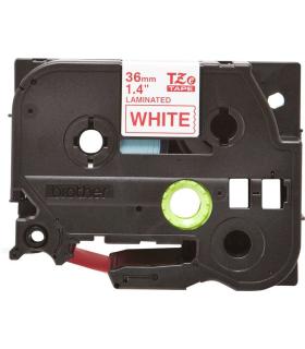 Brother TZe262 Cinta Laminada Original de Etiquetas - Texto rojo sobre fondo blanco - Ancho 36mm x 8 metros