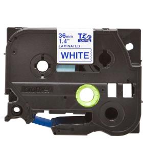 Brother TZe263 Cinta Laminada Original de Etiquetas - Texto azul sobre fondo blanco - Ancho 36mm x 8 metros