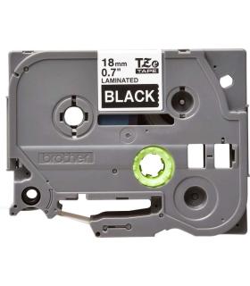 Brother TZe345 Cinta Laminada Original de Etiquetas - Texto blanco sobre fondo negro - Ancho 18mm x 8 metros
