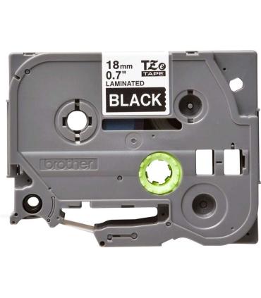Brother TZe345 Cinta Laminada Original de Etiquetas - Texto blanco sobre fondo negro - Ancho 18mm x 8 metros