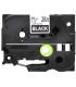 Brother TZe365 Cinta Laminada Original de Etiquetas - Texto blanco sobre fondo negro - Ancho 36mm x 8 metros