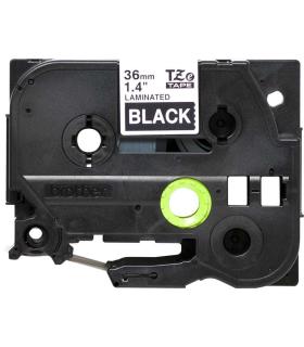 Brother TZe365 Cinta Laminada Original de Etiquetas - Texto blanco sobre fondo negro - Ancho 36mm x 8 metros