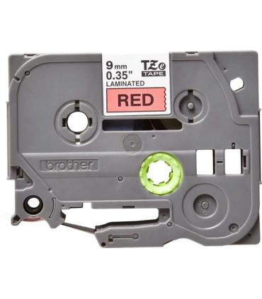 Brother TZe421 Cinta Laminada Original de Etiquetas - Texto negro sobre fondo rojo - Ancho 9mm x 8 metros