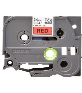 Brother TZe451 Cinta Laminada Original de Etiquetas - Texto negro sobre fondo rojo - Ancho 24mm x 8 metros