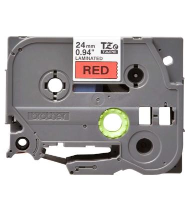 Brother TZe451 Cinta Laminada Original de Etiquetas - Texto negro sobre fondo rojo - Ancho 24mm x 8 metros