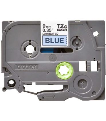 Brother TZe521 Cinta Laminada Original de Etiquetas - Texto negro sobre fondo azul - Ancho 9mm x 8 metros