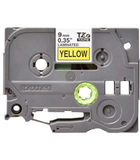 Brother TZe621 Cinta Laminada Original de Etiquetas - Texto negro sobre fondo amarillo - Ancho 9mm x 8 metros