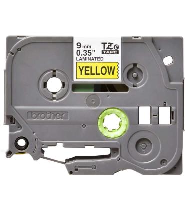 Brother TZe621 Cinta Laminada Original de Etiquetas - Texto negro sobre fondo amarillo - Ancho 9mm x 8 metros