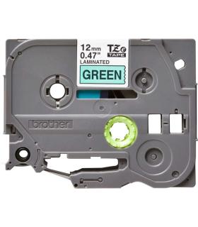 Brother TZe731 Cinta Laminada Original de Etiquetas - Texto negro sobre fondo verde - Ancho 12mm x 8 metros