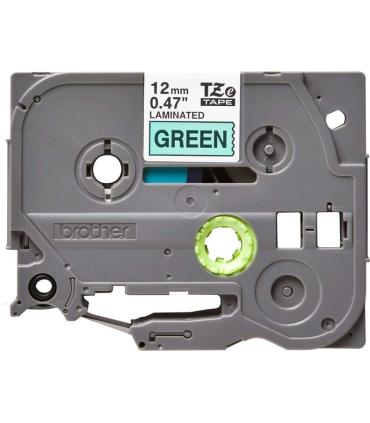 Brother TZe731 Cinta Laminada Original de Etiquetas - Texto negro sobre fondo verde - Ancho 12mm x 8 metros