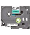 Brother TZe741 Cinta Laminada Original de Etiquetas - Texto negro sobre fondo verde - Ancho 18mm x 8 metros