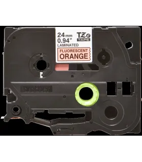 Brother TZeB51 Cinta Laminada Fluorescente Original de Etiquetas - Texto negro sobre fondo blanco - Ancho 24mm x 5 metros