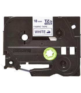 Brother TZeFA4 Cinta Textil Original de Etiquetas - Texto azul sobre fondo blanco - Ancho 18mm x 3 metros