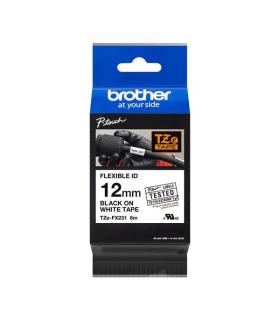 Brother TZeFX231 Cinta Laminada Flexible Original de Etiquetas - Texto negro sobre fondo blanco - Ancho 12mm x 8 metros