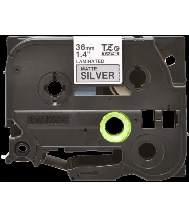 Brother TZeM961 Cinta Laminada Metalica Original de Etiquetas - Texto negro sobre fondo plata mate - Ancho 36mm x 8 metros
