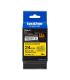 Brother TZeS651 Cinta Laminada Super Adhesiva Original de Etiquetas - Texto negro sobre fondo amarillo - Ancho 24mm x 8 metros