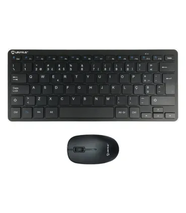 Unykach MK288 Pro Pack de Mini Teclado 79 Teclas Inalambrico + Raton 1200ppp, Inalambrico, 3 Botones, Uso Ambidiestro - Idioma..