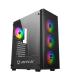 Unykach MIR 100 Caja Gaming ATX, Micro ATX, ITX - Lateral de Vidrio Templado - USB-A 2.0, 3.0 y Audio - 4 Ventiladores 120mm ARG
