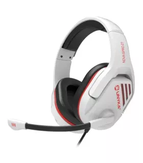 Unykach Gaming Nova Gpro White 2.1 Auriculares con Microfono Ajustable - Diadema Ajustable - Almohadillas Acolchadas - Controles