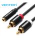 Vention Cable Estereo Jack 3.5 Hembra a 2x RCA Macho - 1m - Color Negro