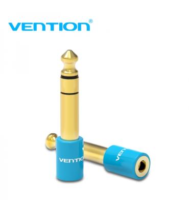 Vention Adaptador Jack 6.5 Macho a Jack 3.5 Hembra - Color Azul