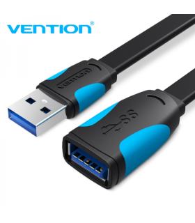 Vention Cable Alargador plano USB 3.0 Macho a USB Hembra - 1.5m - Color Negro y Azul