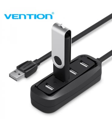 Vention HUB 4 en 1 USB2.0 a 4xUSB2.0 - 0.5m - Color Negro
