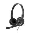 NGS Vox505 Auriculares USB con Microfono - Microfono Plegable - Almohadillas Acolchadas - Diadema Ajustable - Control en Cable -