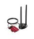 Cudy WE4000 Adaptador de Red PCI-e AX5400 WiFi 6 Tri-Banda - Bluetooth 5.2 - 2 Antenas Externas