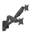 Aisens Soporte de Pared PRO Contrapeso Giratorio e Inclinable para Monitor/TV 9kg (3 Pivotes - 2 Brazos) de 17-32 - Color Negro
