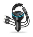 XO Adaptador Bluetooth para Coche - Conexion Inalambrica 50 - Reproduce Desde Smartphone y Pendrive - Puerto USB y Tipo C - Func
