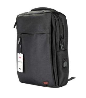 XO Mochila para Portatil - hasta 15.6" - Impermeable y Resistente - Carga Rapida USB - Diseño Ergonomico - Color Negro