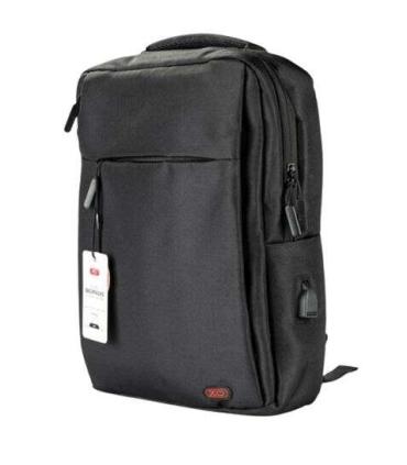 XO Mochila para Portatil - hasta 15.6" - Impermeable y Resistente - Carga Rapida USB - Diseño Ergonomico - Color Negro