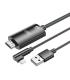 XO Adaptador de Cable Lightning A Hdmi - Longitud de 1.8m - Soporte de Resolucion 2K(60Hz)/1080P - Intercambio de Datos y Audio.
